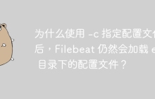 为什么使用 -c 指定配置文件后，Filebeat 仍然会加载 etc 目录下的配置文件？