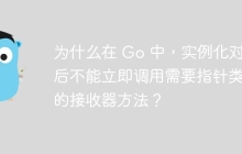 为什么在 Go 中，实例化对象后不能立即调用需要指针类型的接收器方法？