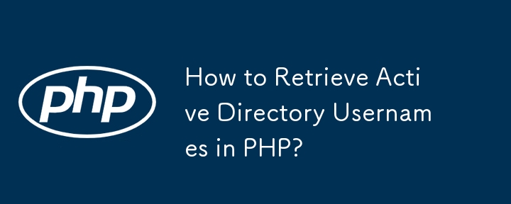 Wie rufe ich Active Directory-Benutzernamen in PHP ab?