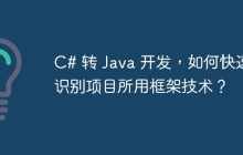 C# 转 Java 开发，如何快速识别项目所用框架技术？