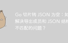 Go 切片转 JSON 为空：如何解决导出成员和 JSON 结构不匹配的问题？