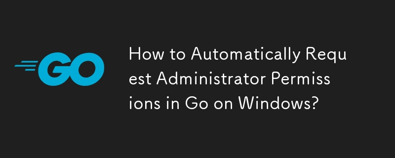 Wie kann ich in Go unter Windows automatisch Administratorberechtigungen anfordern?