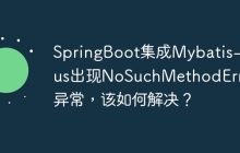 SpringBoot集成Mybatis-plus出现NoSuchMethodError异常，该如何解决？