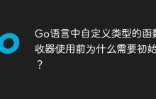 Go语言中自定义类型的函数接收器使用前为什么需要初始化？
