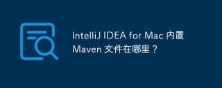 IntelliJ IDEA for Mac 内置 Maven 文件在哪里？