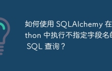 如何使用 SQLAlchemy 在 Python 中執(zhí)行不指定字段名的 SQL 查詢？