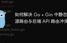 如何解决 Go + Gin 中静态资源路由与后端 API 路由冲突？
