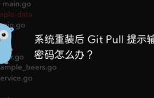 系统重装后 Git Pull 提示输入密码怎么办？