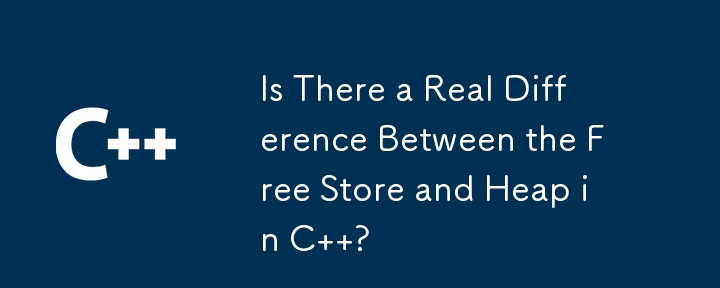 Is There a Real Difference Between the Free Store and Heap in C  ?