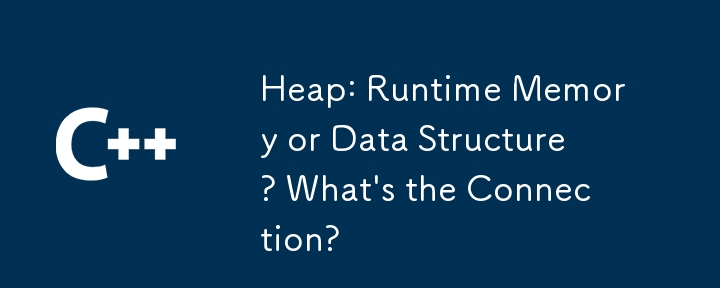 ヒープ: 実行時メモリまたはデータ構造?接続は何ですか?