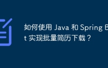 如何使用 Java 和 Spring Boot 实现批量简历下载？