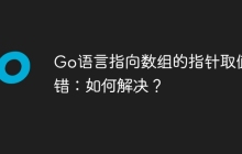 Go语言指向数组的指针取值报错：如何解决？