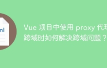 Vue 项目中使用 proxy 代理跨域时如何解决跨域问题?
