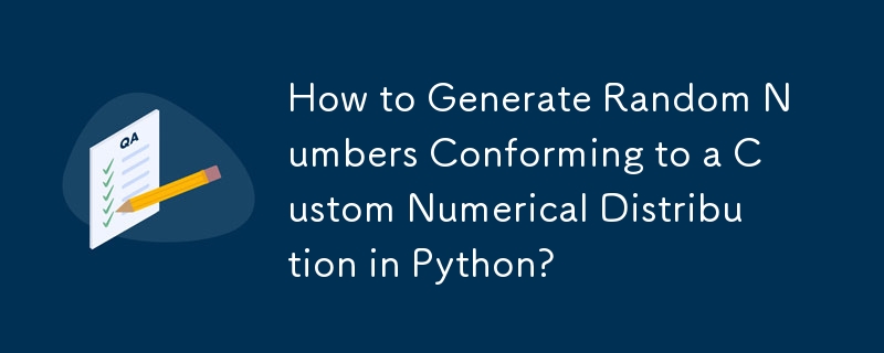 How to Generate Random Numbers Conforming to a Custom Numerical Distribution in Python?