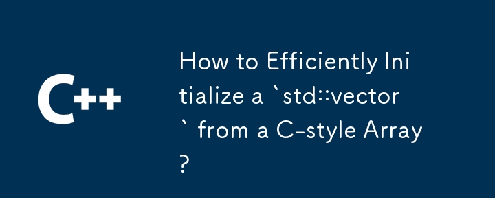 C スタイルの配列から `std::vector` を効率的に初期化する方法