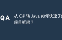 从 C# 转 Java 如何快速了解项目框架？