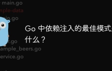 Go 中依赖注入的最佳模式是什么？