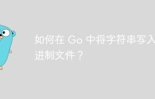 如何在 Go 中将字符串写入二进制文件？