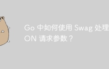 Go 中如何使用 Swag 处理 JSON 请求参数？