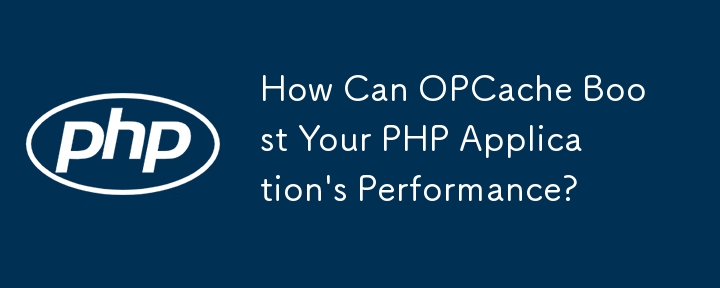 OPCache はどのように PHP アプリケーションのパフォーマンスを向上させることができますか?