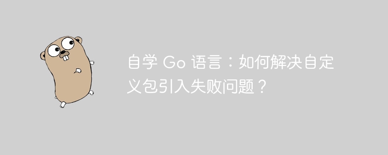 自学 go 语言：如何解决自定义包引入失败问题？