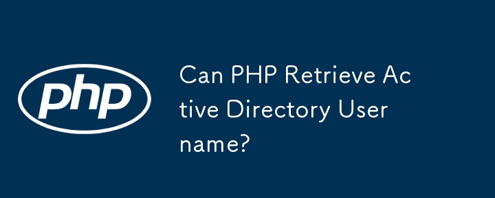 PHP가 Active Directory 사용자 이름을 검색할 수 있나요?