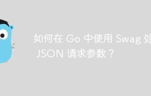 如何在 Go 中使用 Swag 处理 JSON 请求参数？