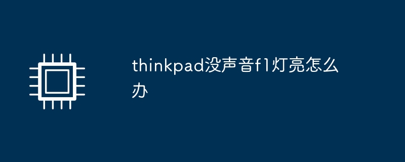 thinkpad没声音f1灯亮怎么办