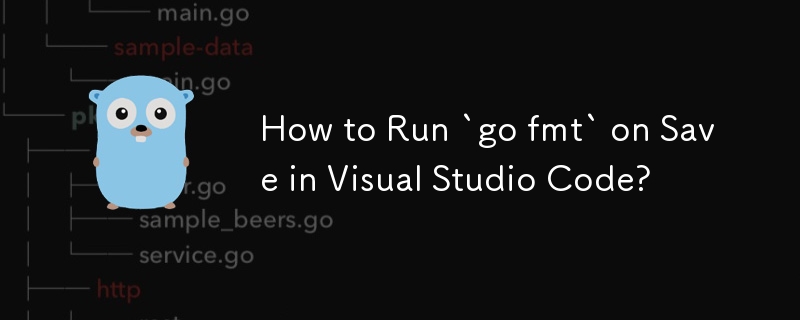 Wie führe ich „go fmt“ beim Speichern in Visual Studio Code aus?