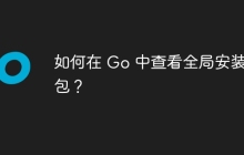 如何在 Go 中查看全局安装的包？