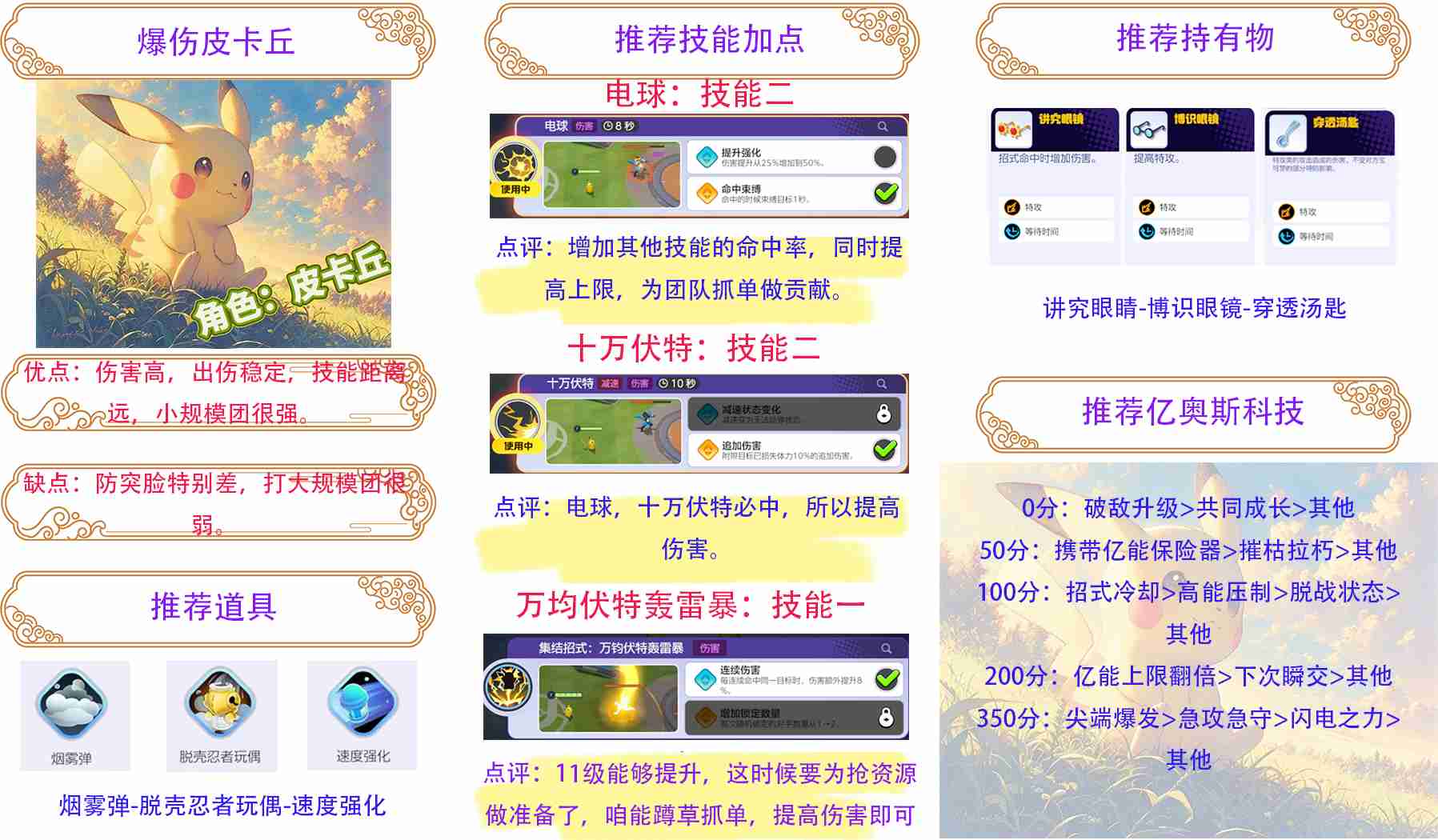 《宝可梦大集结》一图流新手宝可梦推荐
