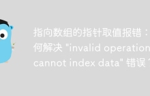 指向数组的指针取值报错：如何解决 "invalid operation: cannot index data" 错误？