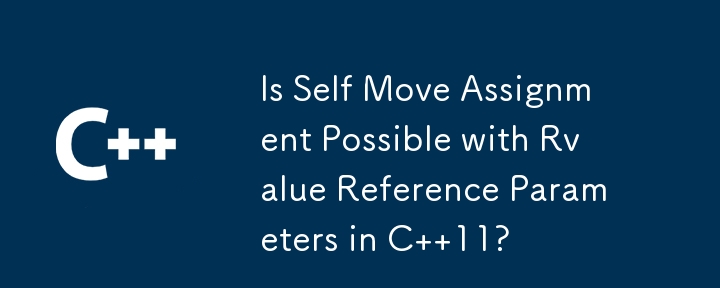 C 11 の右辺値参照パラメータで自己移動代入は可能ですか?