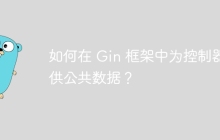 如何在 Gin 框架中为控制器提供公共数据？