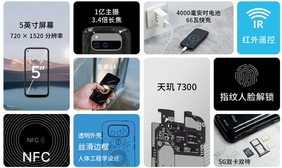 Unihertz Jelly Max 小屏手机国行开售:5.05 英寸 LCD 屏,首发价 2199 元