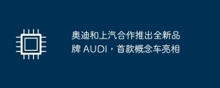 奥迪和上汽合作推出全新品牌 AUDI，首款概念车亮相
