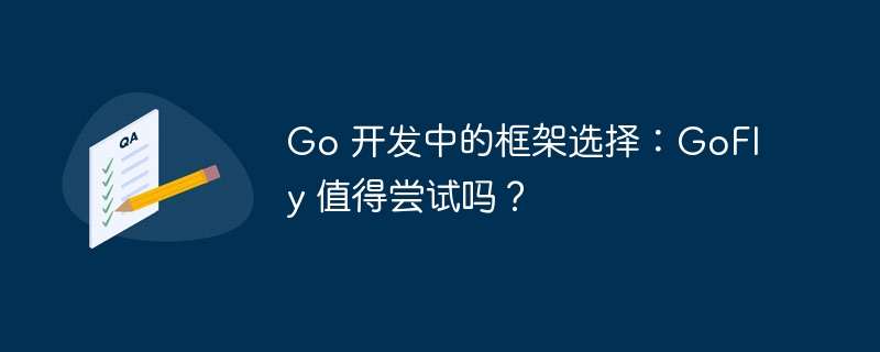 Go 開發中的框架選擇：GoFly 值得嘗試嗎？