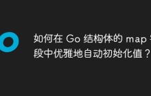 如何在 Go 结构体的 map 字段中优雅地自动初始化值？