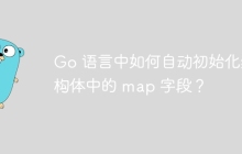 Go 语言中如何自动初始化结构体中的 map 字段？