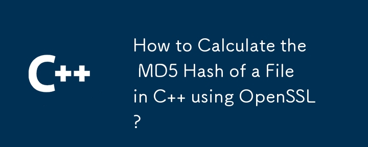 OpenSSL を使用して C でファイルの MD5 ハッシュを計算するにはどうすればよいですか?