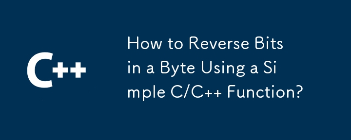 如何使用簡單的 C/C 函數反轉位元組中的位元？