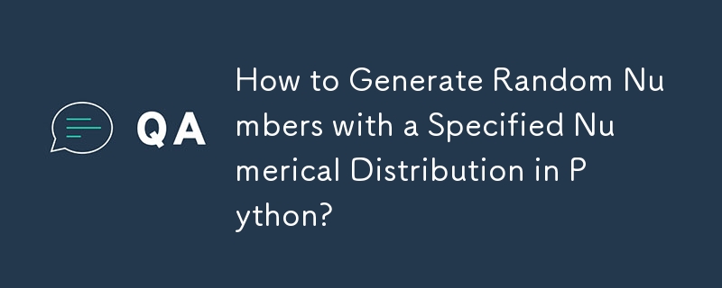 Python で指定された数値分布を持つ乱数を生成するには?
