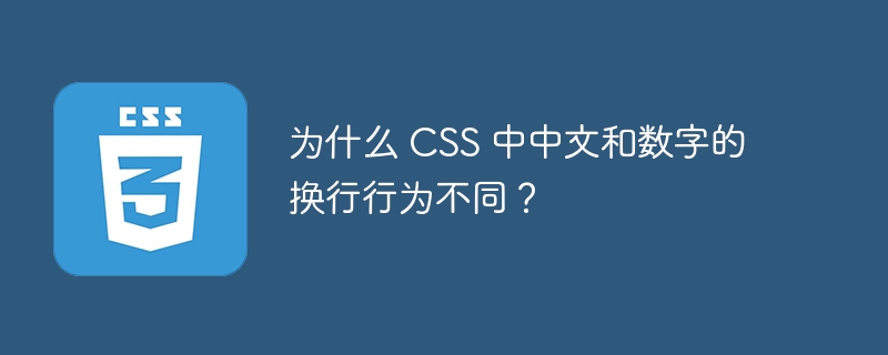 为什么 css 中中文和数字的换行行为不同？