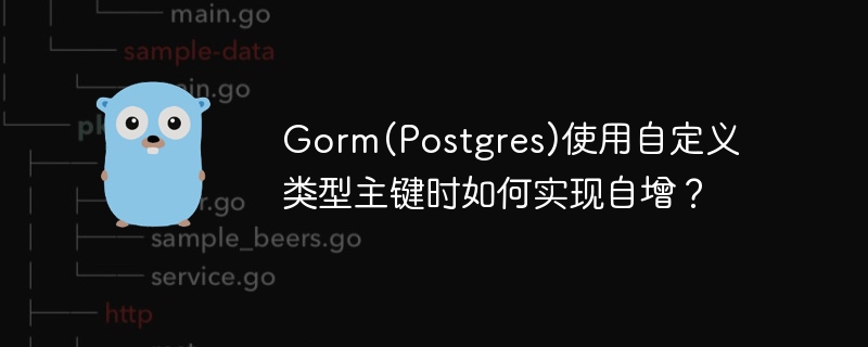 gorm(postgres)使用自定义类型主键时如何实现自增？