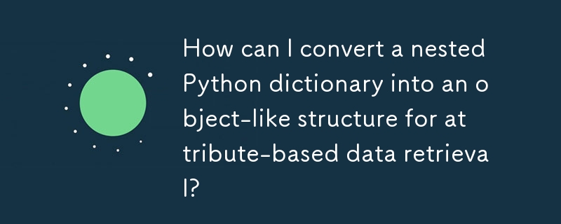 Wie kann ich ein verschachteltes Python-Wörterbuch in eine objektähnliche Struktur für den attributbasierten Datenabruf konvertieren?