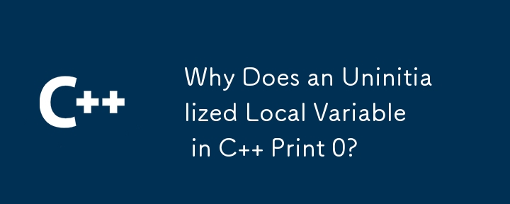 Warum gibt eine nicht initialisierte lokale Variable in C 0 aus?