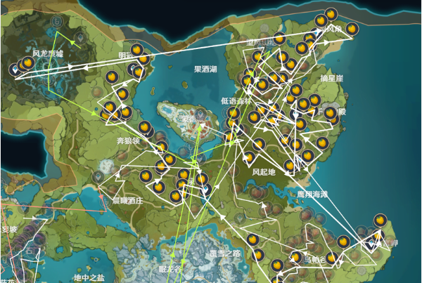 《原神》提瓦特钓鱼路线一览