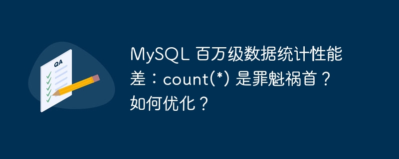 MySQL 百万级数据统计性能差：count(*) 是罪魁祸首？如何优化？ - 小浪云数据