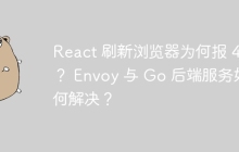 React 刷新浏览器为何报 404？ Envoy 与 Go 后端服务如何解决？