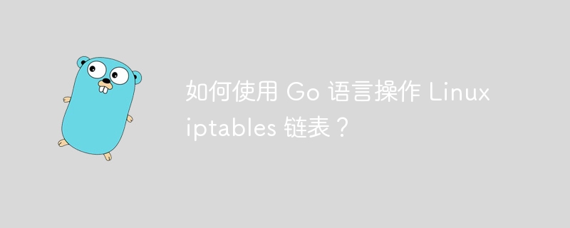 如何使用 go 语言操作 linux iptables 链表？